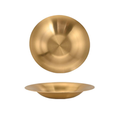 SS Deep Roud Plate 24cm（GOLD）