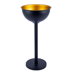 stainless steel champagne cooler with stand