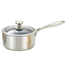 SAUCEPAN  ONE SIDE NON-STICK PATTERN with glass lid(Inner diameter)