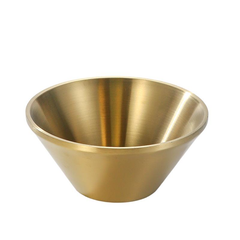 Double wall heat insulation  SS Bowl vintage gold