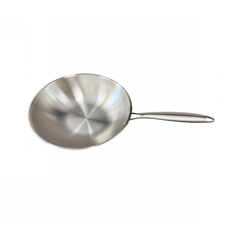 STAINLESS STEEL WOK DOUBLE SIDES SATIN FINISH(WITHOUT LID)
