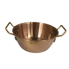 Rectangle chips cup mirror copper with golden handle(rivet)