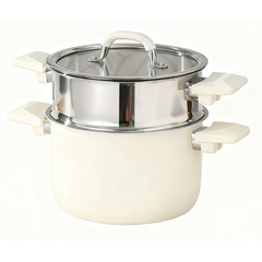 SAUCEPAN WITH STEAMER WITH LID