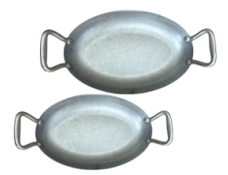 Oval hammer serving pan