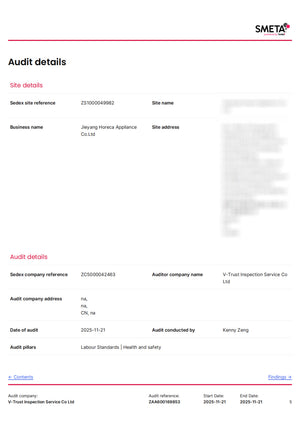 SMETA Certificate